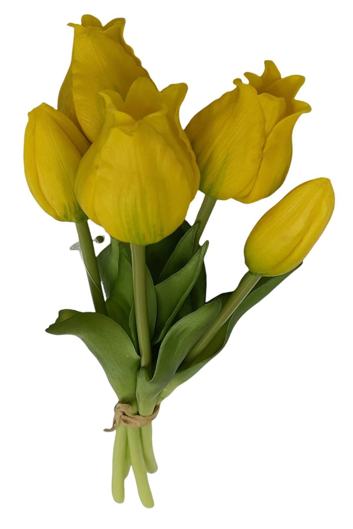 Žltá umelá kytica tulipánov 25cm